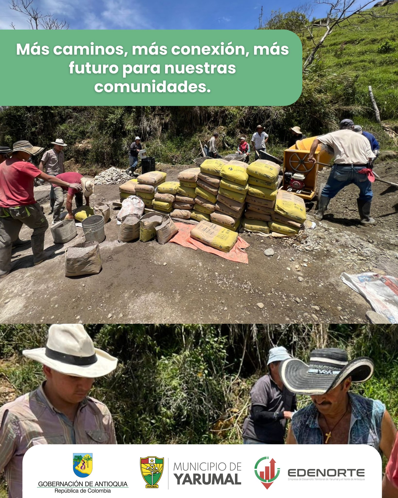 🚧 ¡Mortiñal ya está en obra! Yarumal sigue avanzando con pasos firmes 🛣️💚